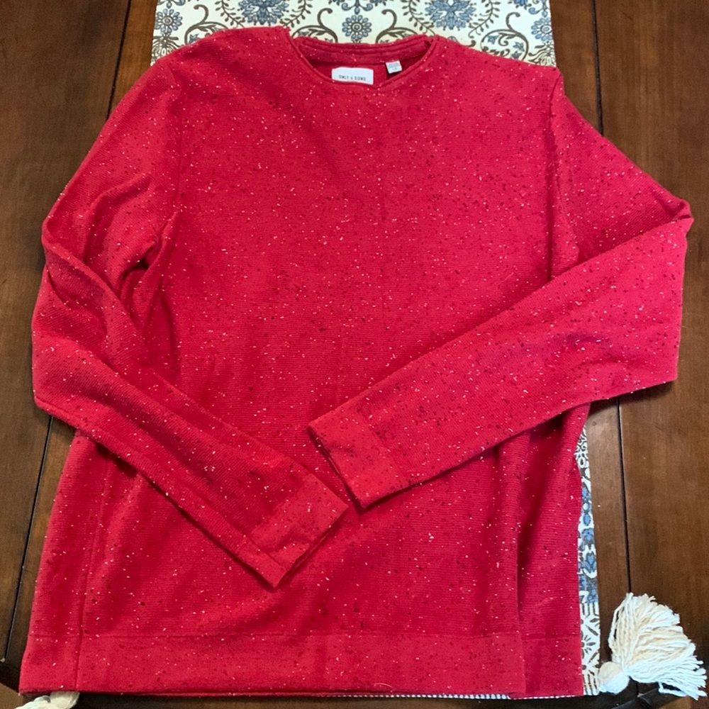 Only & Sons red sweater large